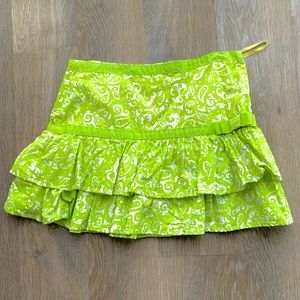 Plenty Green Paisley Mini-Skirt